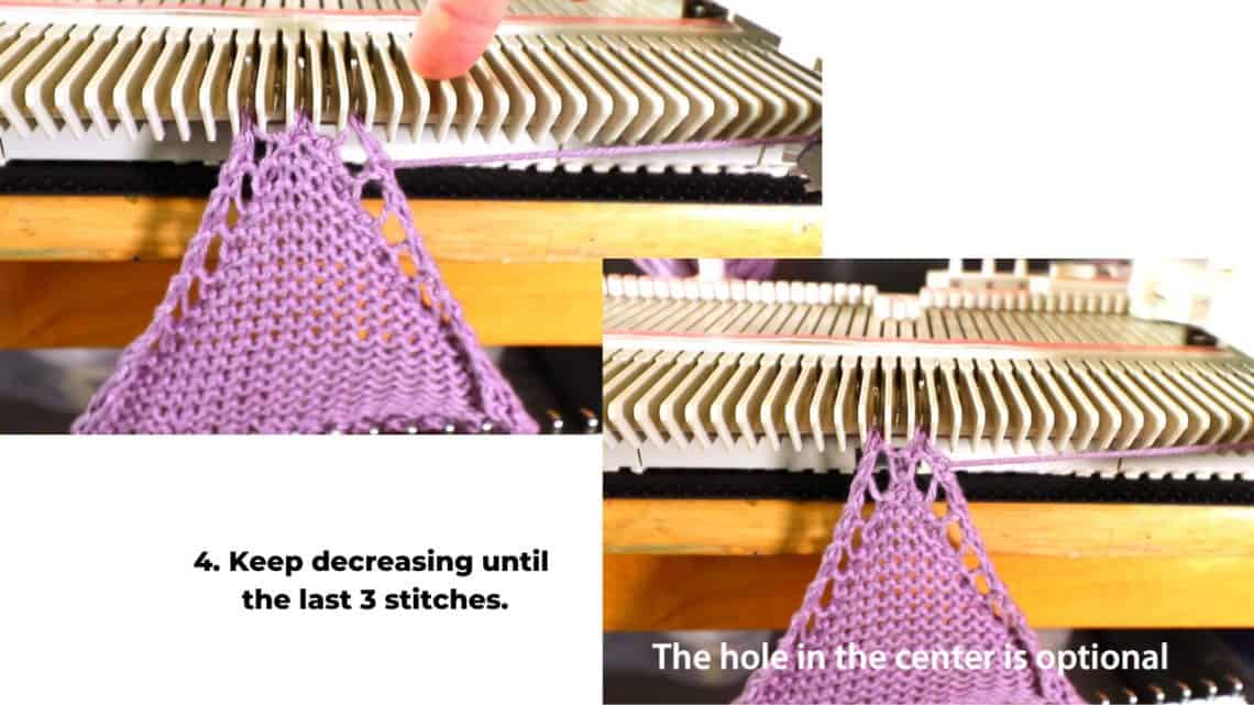 Machine Knitting A Corner To Corner Diagonal Dishcloth