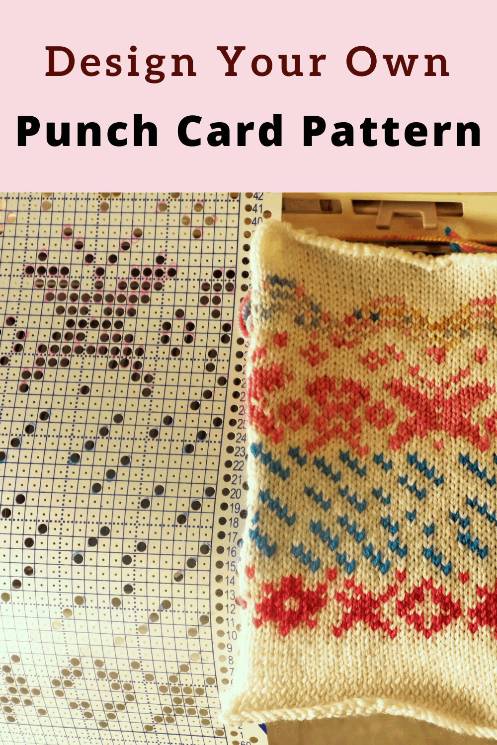 How to design your punch card for 2color fair isle machine knitting