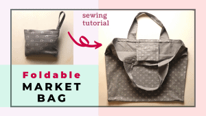 foldable shopping bag sewing tutorial