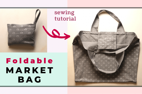 foldable shopping bag sewing tutorial