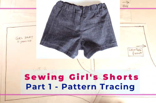 sewing kids shorts pattern drafting
