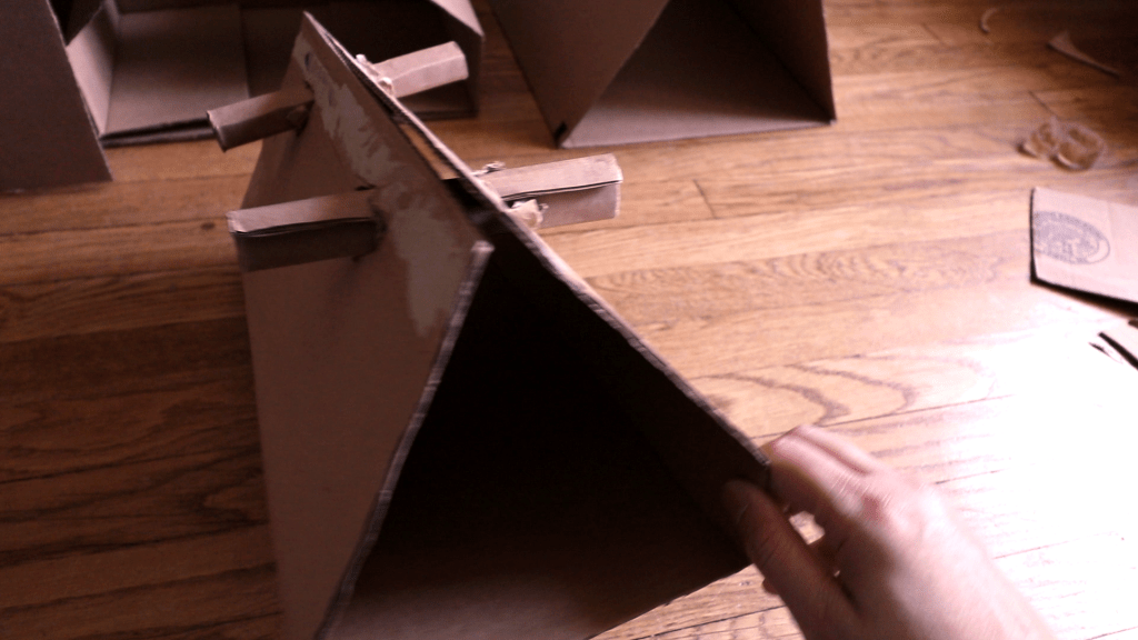 what can I use to glue the cardboard with upholstery to the roof