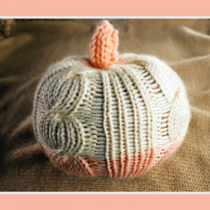 machine knit a pumpkin