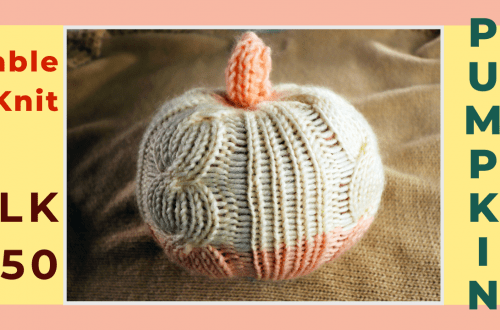 machine knit a pumpkin