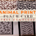 machine knitting punch card animal print