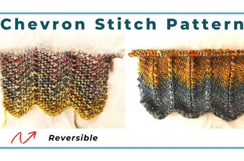 reversible chevron zigzag knitting stitch