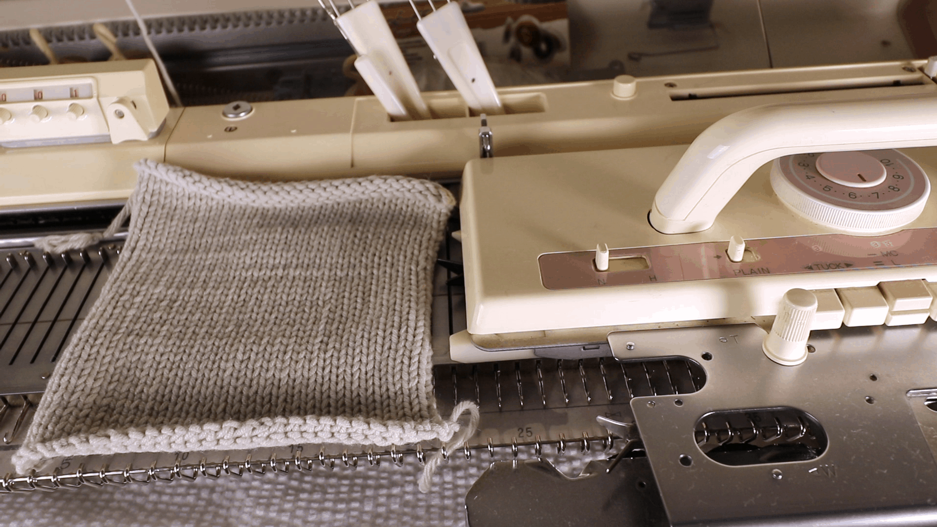 How to add a sewasyougo trim or panel on a knitting machine