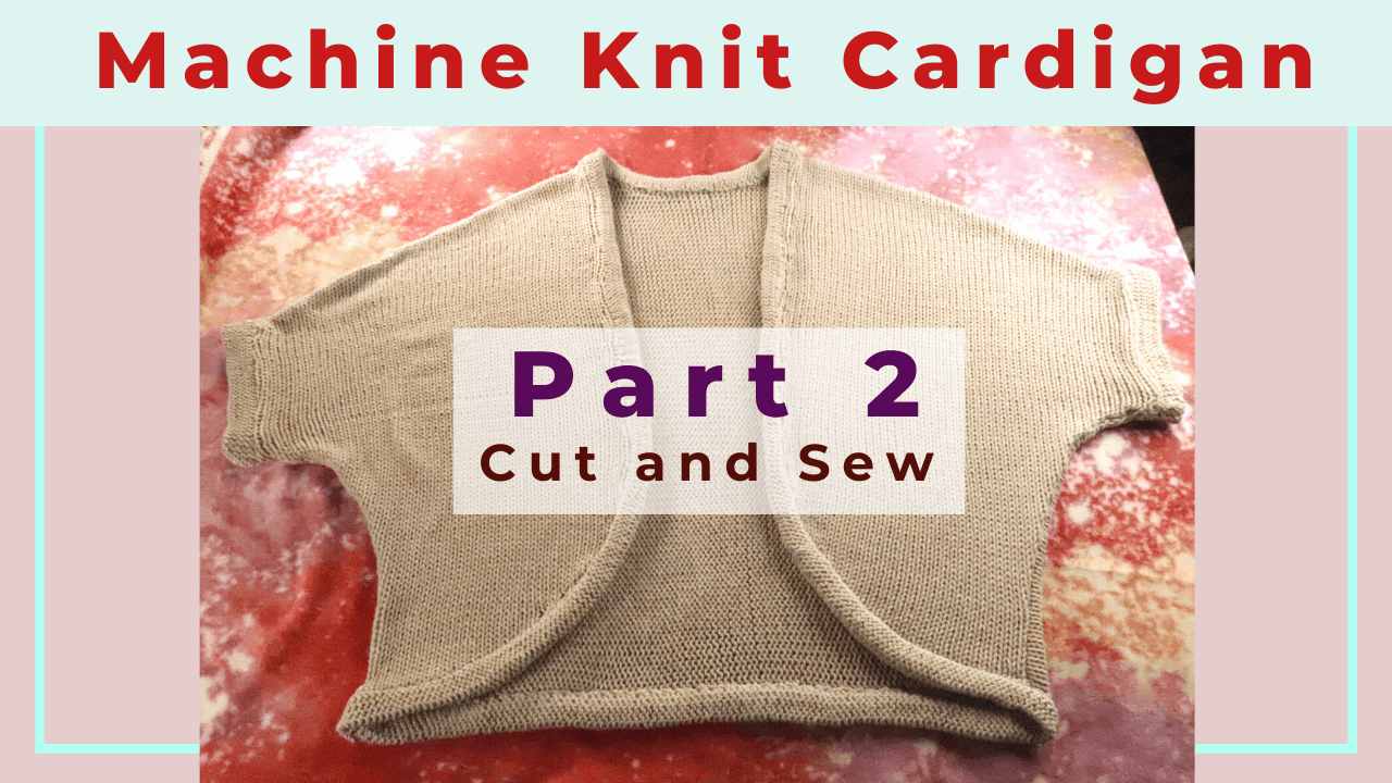 I-cord edge trim for dishcloth, washcloth or placemat - LK150 machine  knitting 