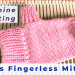 kids fingerless mitten machine knitting