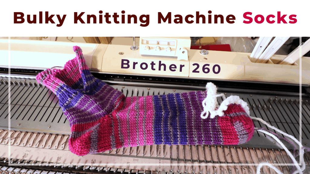 How to knit socks on a bulky knitting machine with a ribber