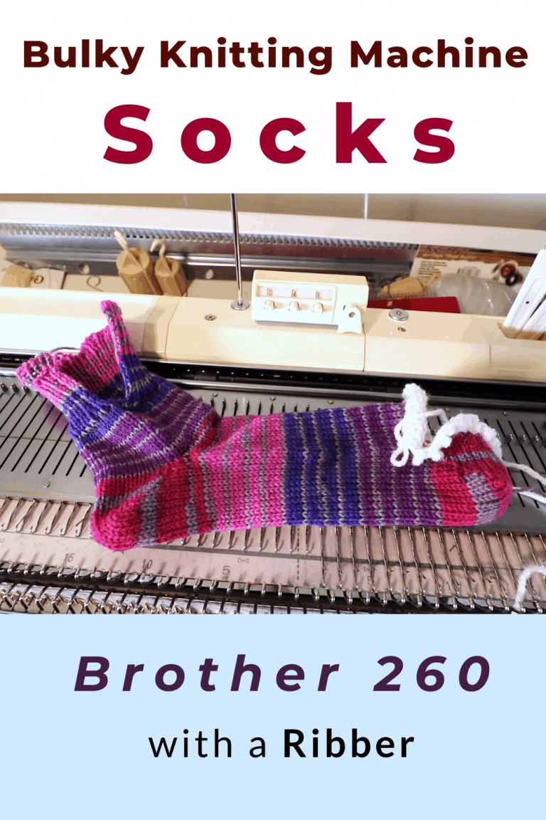 How to knit socks on a bulky knitting machine with a ribber