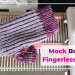 2 color machine knitted fingerless mitten LK150
