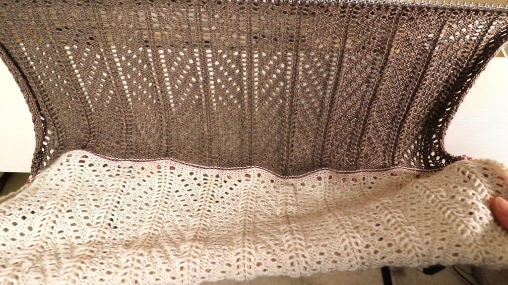 How to machine knit a reversible lace hat with a Brother punch