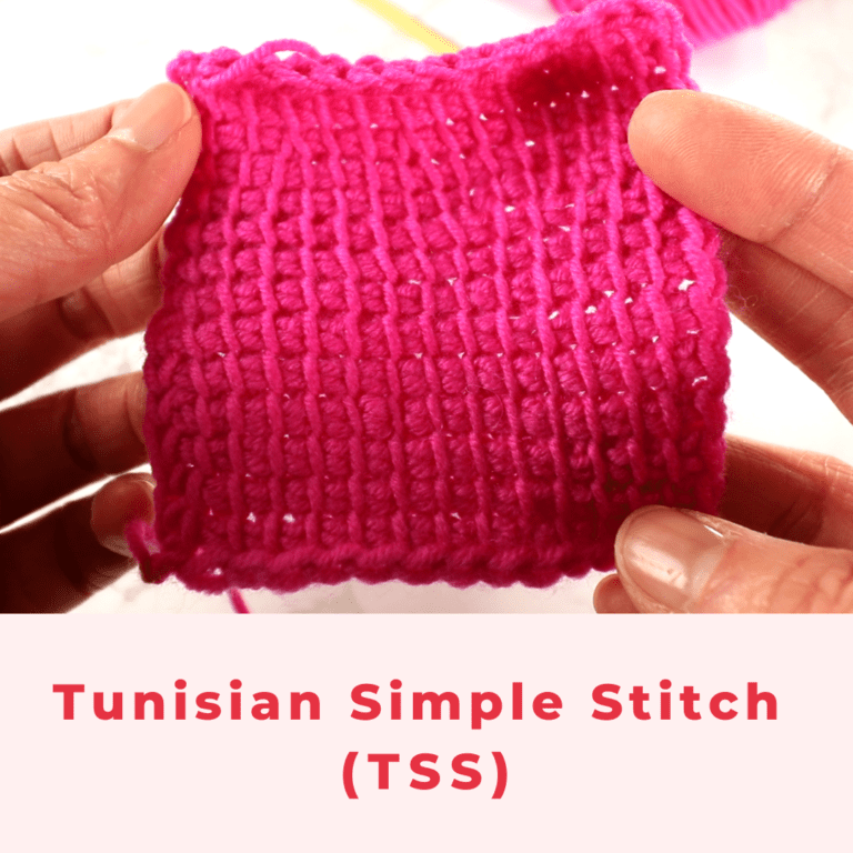 Tunisian crochet simple stitch increase, decrease, cast on, and bind off