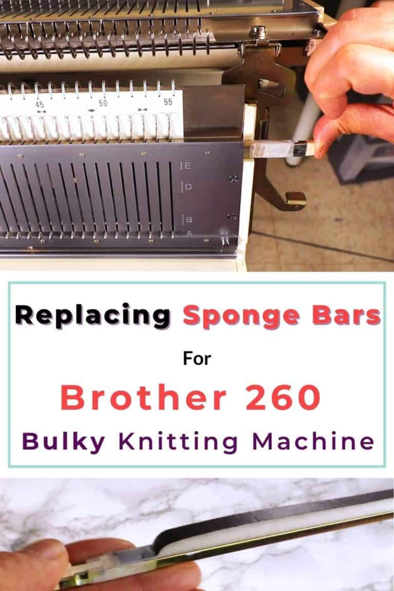 Replacing sponge retaining bar for Brother 260 bulky knitting machine