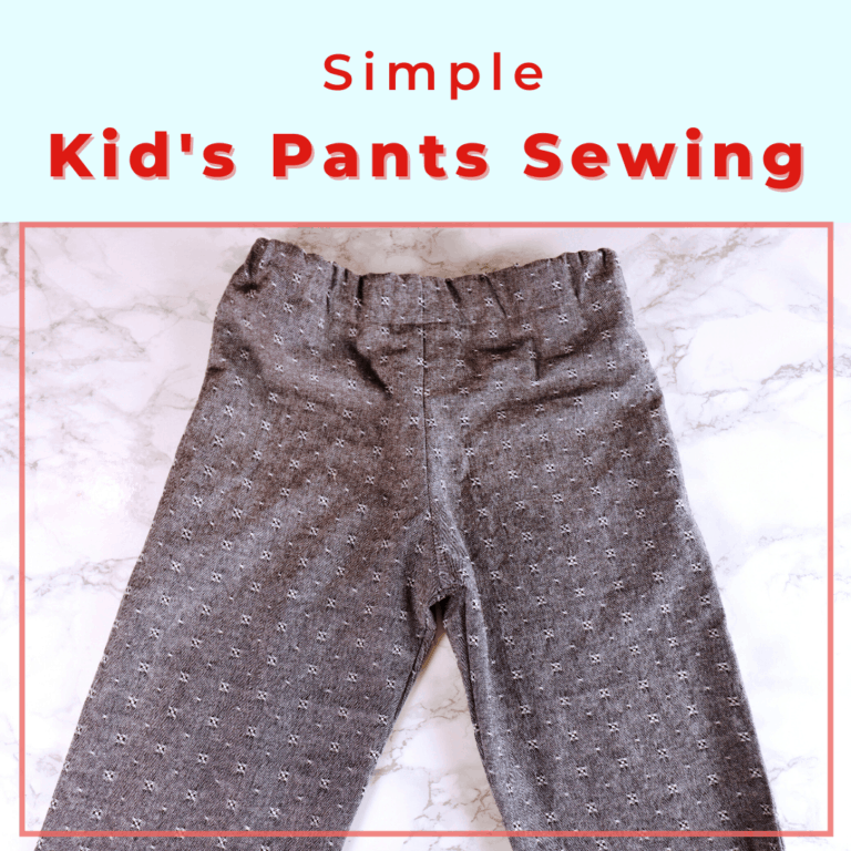 Sewing simple elastic cotton pants for kids
