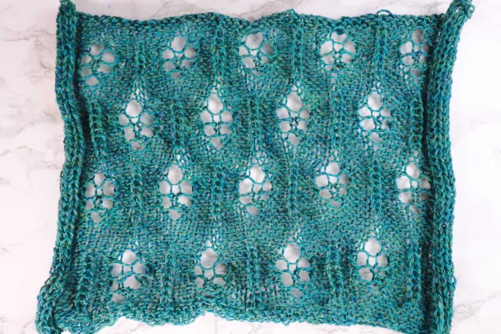 VIDEO LK150 - Ladder Lace Shawl - Video 1 how to knit the sample piece,  block and measure. Lace pattern explained., By Kalamunda Krafts