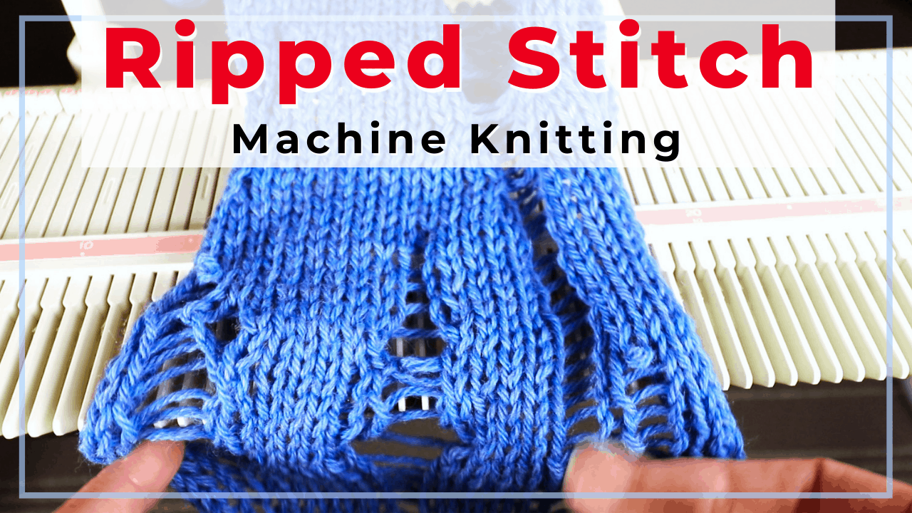 The intentionally ripped stitch with the machine knitting