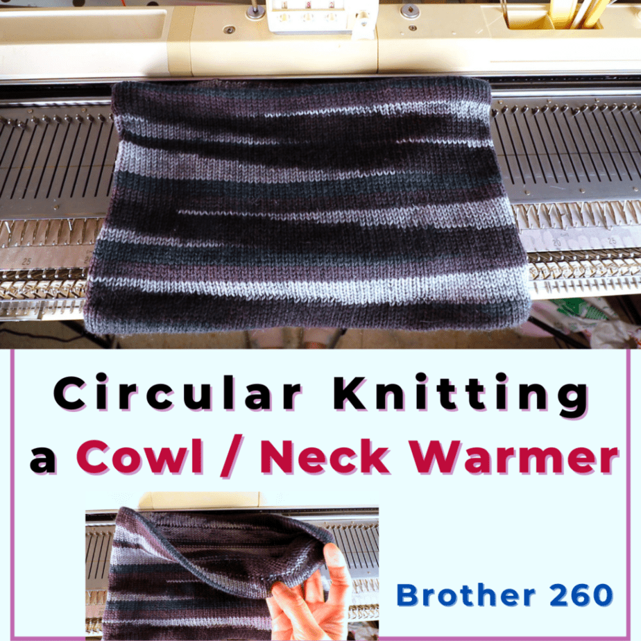 Circular knitting machine (Sentro) and I-cord maker cast on and cast off 