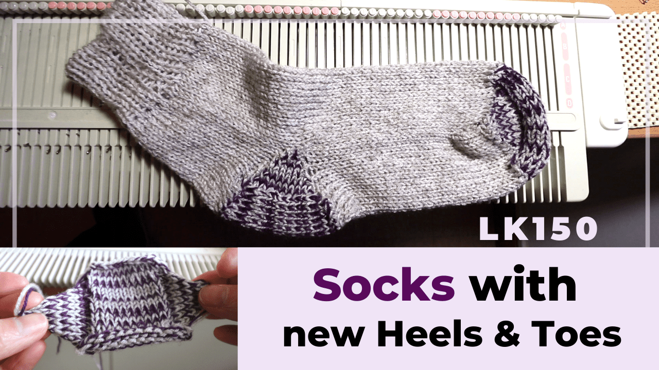 Socks with separated knitted toes and heels